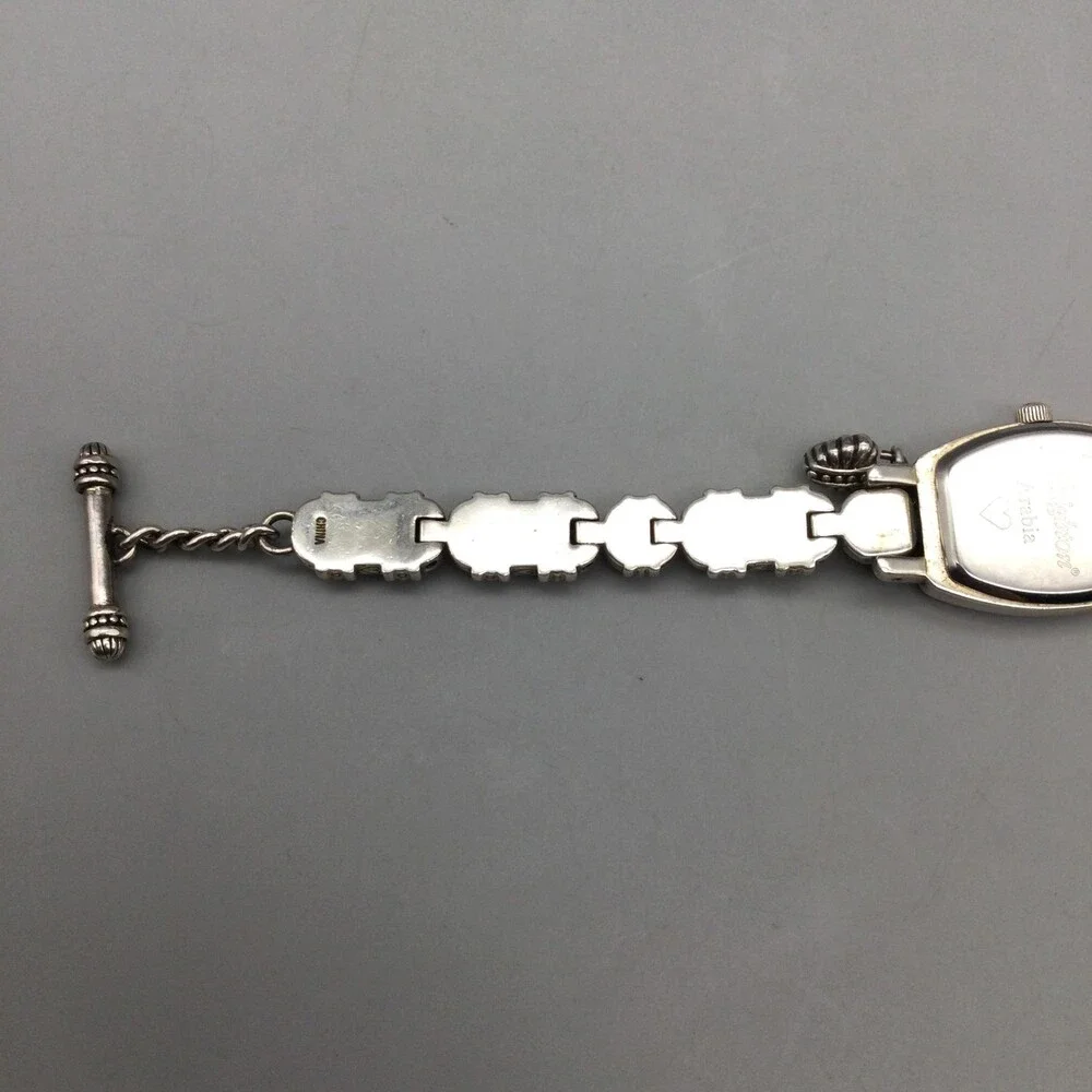 Brighton Arabia Womens Watch 18mm White Dial Silver Tone Hearts New Battery 8.5